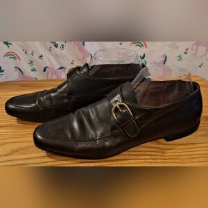 Vintage Duccio Del Duca Black Leather Formal Comfy Dress Work Loafer Shoe SZ 9
